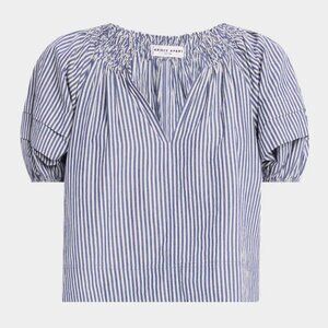 NWT Apiece Apart Caminitas Striped Puff-Sleeve Top Size S